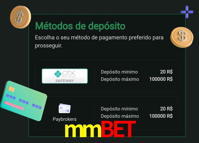 O cassino mmbet oferece uma grande variedade de métodos de pagamento